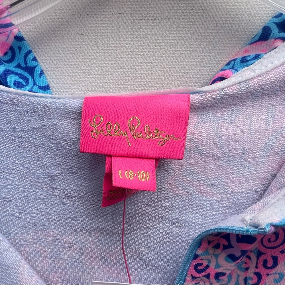 NWT Lilly Pulitzer spf skipper dipper dress Large girls pineapple - Picture 6 of 6